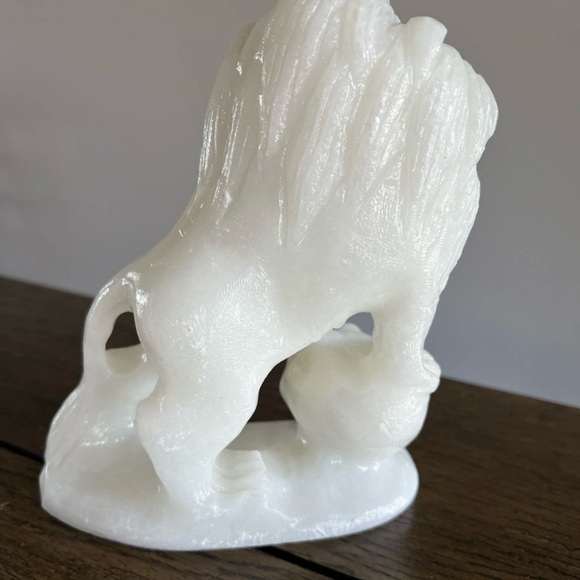 Vintage Pair of Lion Bookends Book Ends Stone Heavy Door Stop - Picture 11 of 15